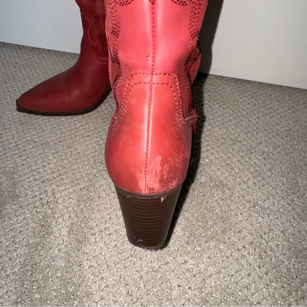 Crown Vintage Red Cowboy Boots - Picture 5 of 7